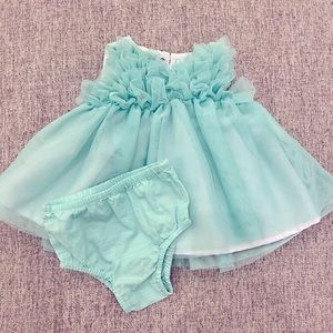 SOLD Newborn Teal/aqua dress (NEW)